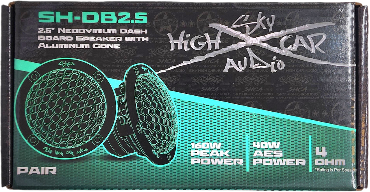Sky High Car Audio SH-DB2.5 2.5" Neodymium Dash Board Speaker with Aluminum Cone (pair)
