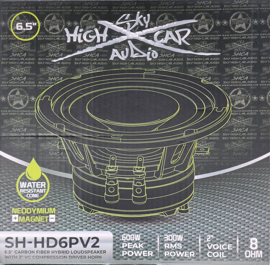 Sky High Car Audio Pro Audio HD6P V2 6.5" Hybrid Loudspeaker W/ 2" Compression Driver Horn (Single)