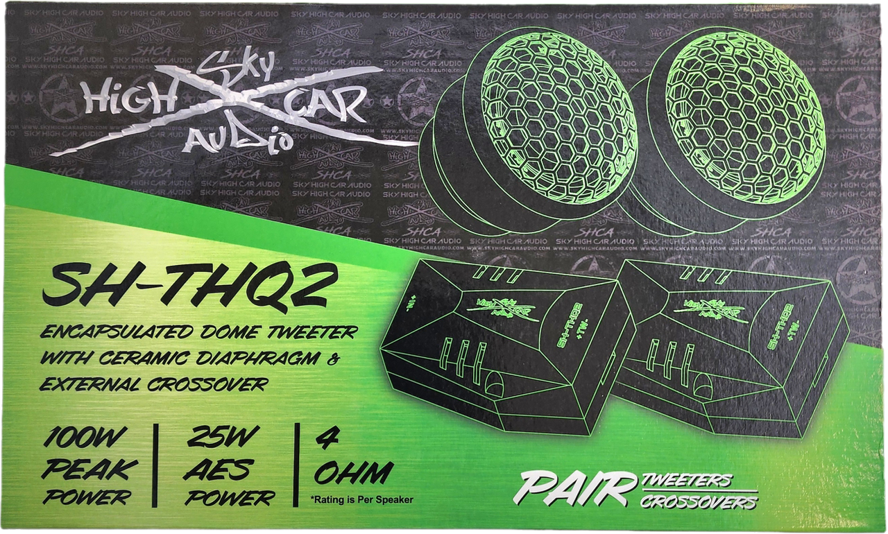 Sky High Car Audio 2" Encapsulated Dome Tweeter with Ceramic Diaphragm