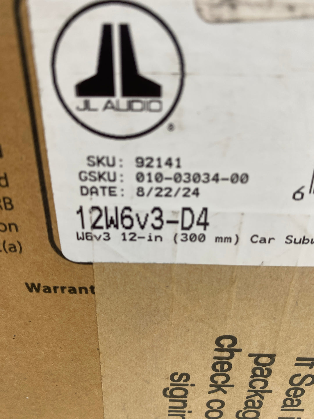 Garage Sale 12 W6v3 D4 Subwoofer