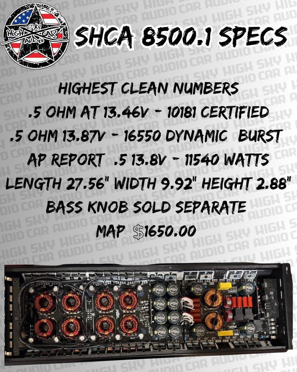 Sky High Car Audio 8500.1 Amplifier