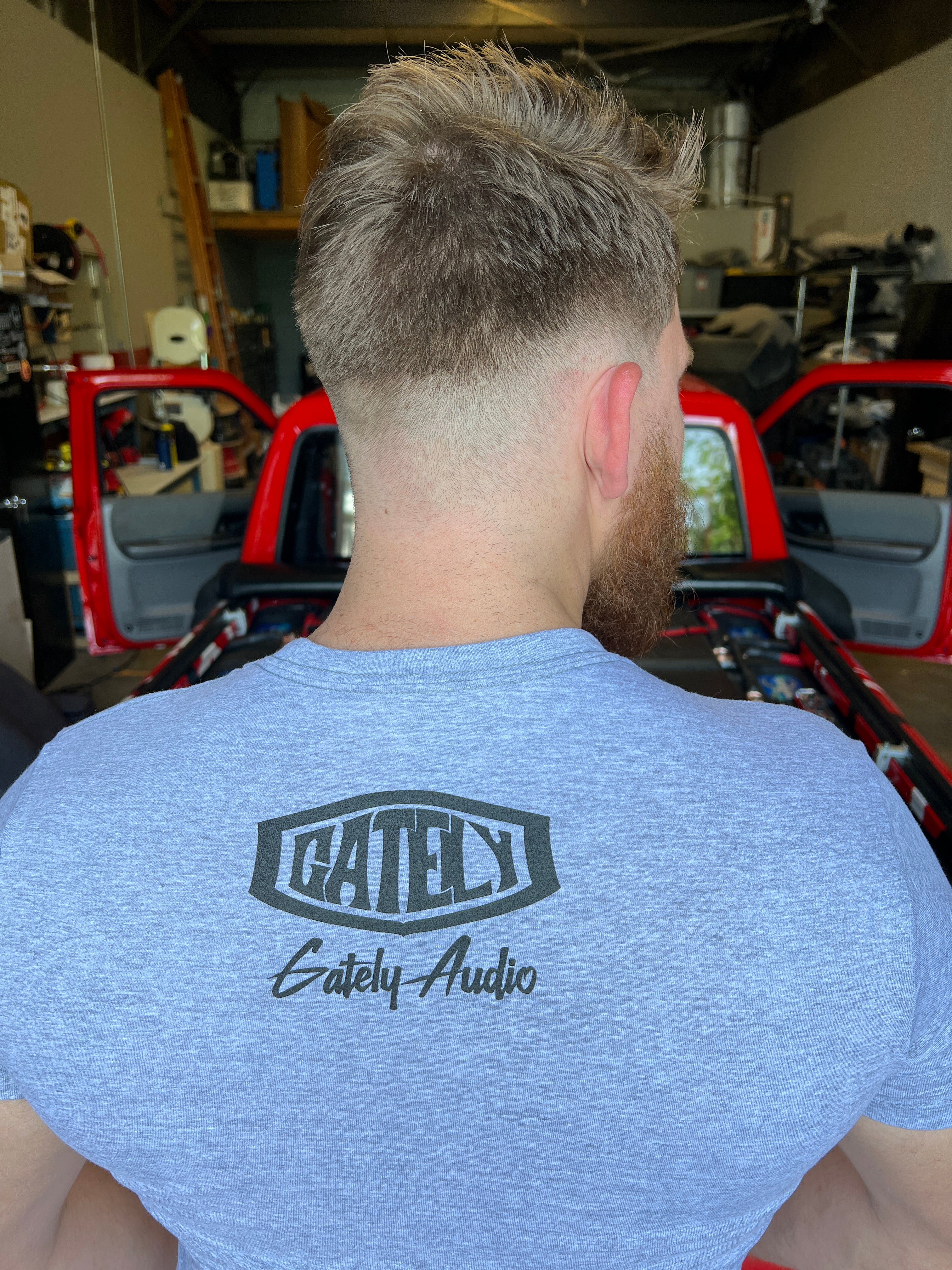 Gately BuildTestTuneDemoRepeat  T-Shirt in Grey