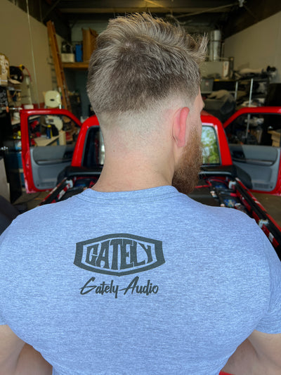 Gately BuildTestTuneDemoRepeat  T-Shirt in Grey