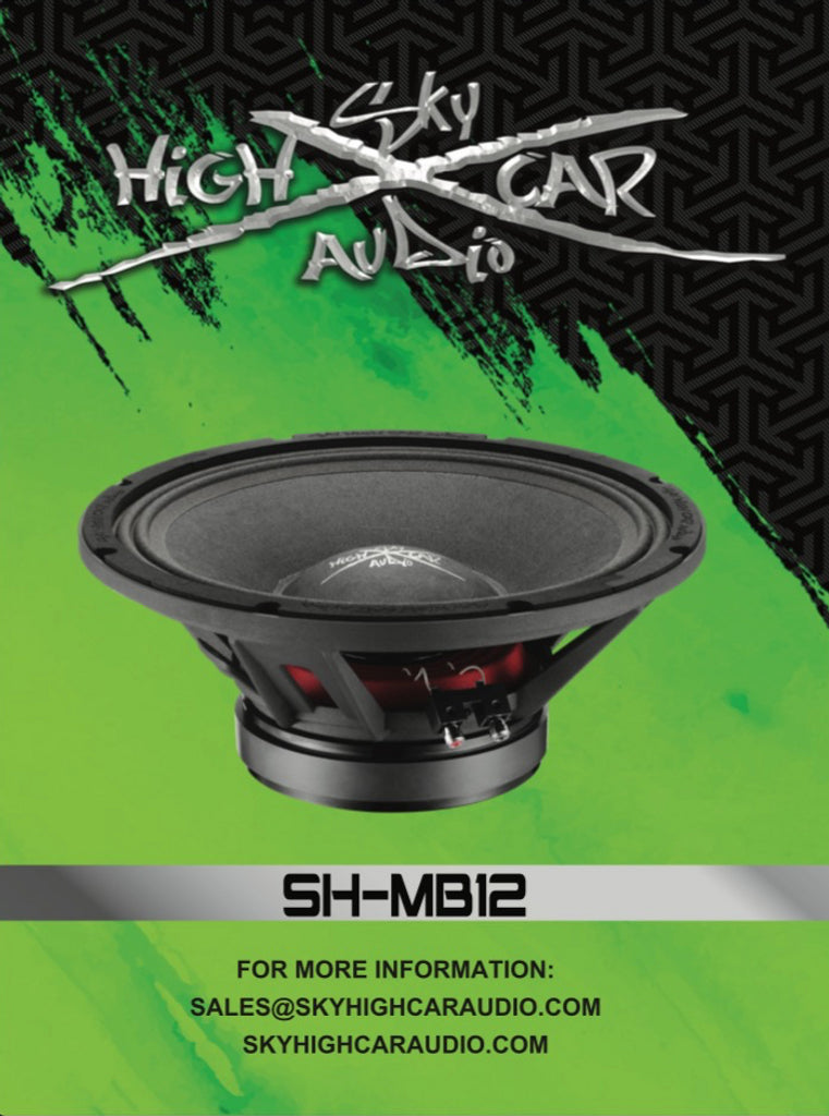 SHCA Pro Audio MB12 12" Midbass Loudspeaker 1000 Watts 8 ohm (Single)