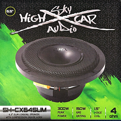 Sky High Car Audio SH-CX64SLIM 6.5" Slim Coaxial Speaker With Compression Driver Horn