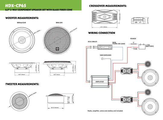 Soundqubed HDX Series 6.5" Component Set (Pair)