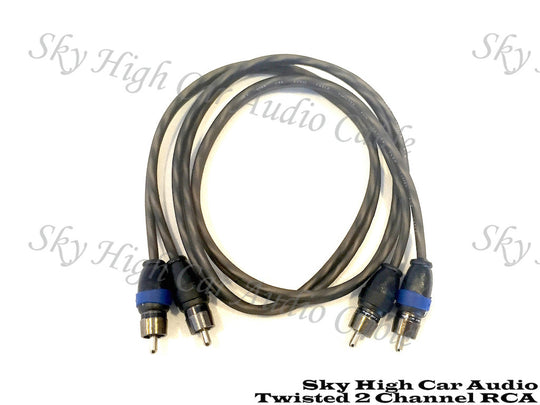 Sky High Car Audio Twisted 2-Channel Twisted RCA 1.5ft-20ft